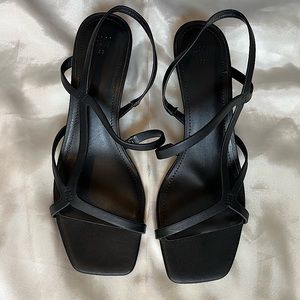 NEW Black Strappy Kitten Heels